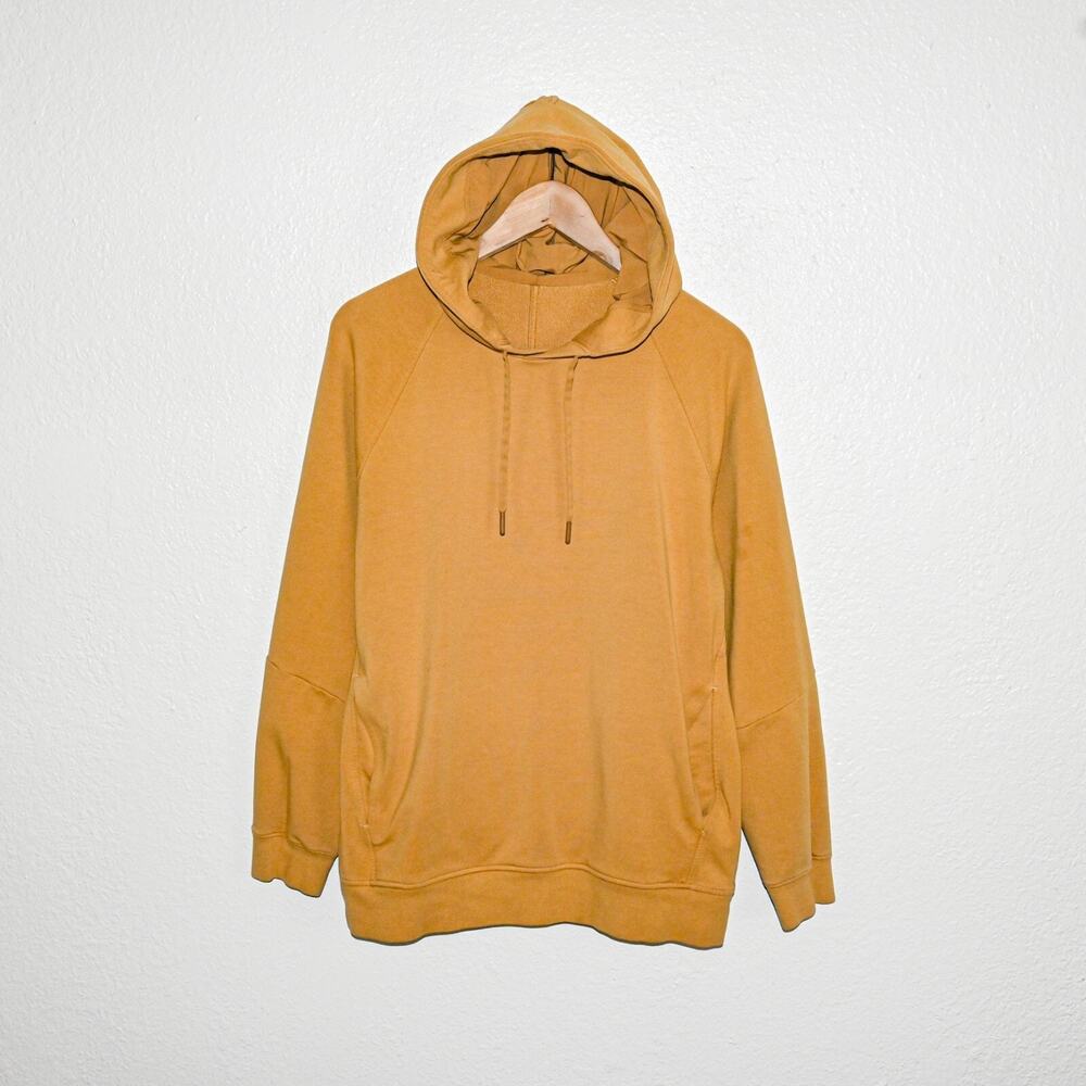 Lululemon Men's City Sweat Pullover Hoodie Sweatshirt Mustard gold size Medium